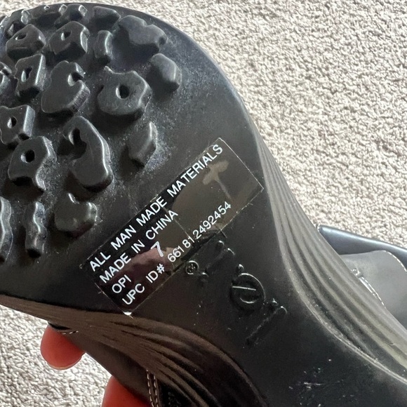 Vintage 90s y2k Bratz L.E.I Size 7 Black Faux Leather Chunky Platform Boots NOS - Picture 7 of 8